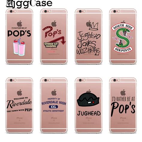 American TV Riverdale I'd Rather Be At Pop's Soft TPU Phone Cover Cases For iPhone 5 5S SE 6 6S ...