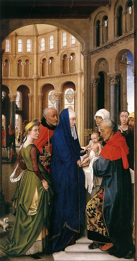 St Columba Altarpiece (right panel) - Rogier van der Weyden - oil ...