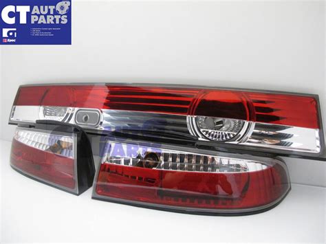 JDM Clear Red LED Tail lights & Garnish for 93-98 NISSAN SILVIA S14 ...