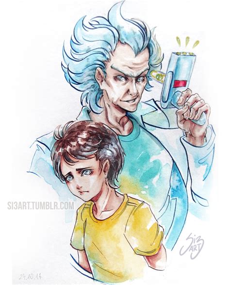 Si3art — Rick and Morty… anime style :DInktober 22/31