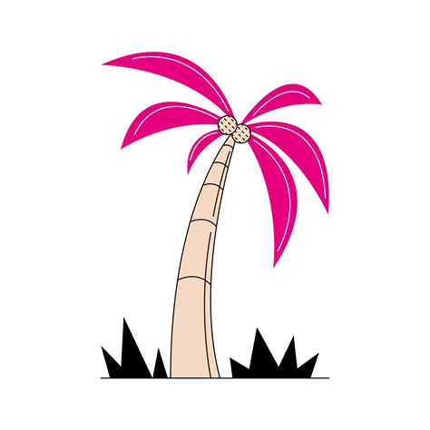 pink palm tree icon vector design 2842917 Vector Art at Vecteezy