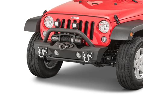 TACTIK Stubby Front Bumper with Hoop for 07-18 Jeep Wrangler JK | Quadratec