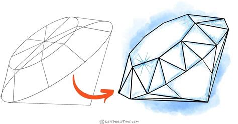 How to Draw a Diamond - Easy Steps to the Complex Shape