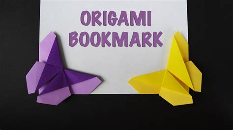 Easy Origami Butterfly Bookmark ️ - YouTube