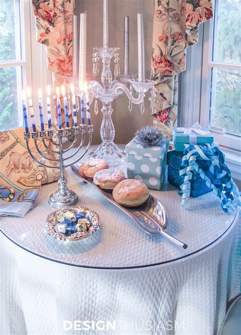 Elegant Hanukkah Decor Using Tiffany Blue