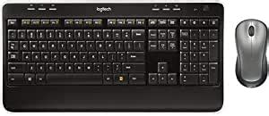 Logitech MK520 Wireless Keyboard and Wireless Mouse Combo — Full Size Keyboard and Mouse Long ...