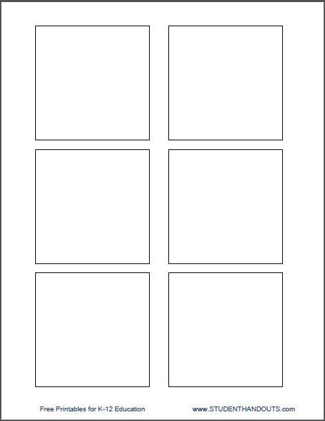 Template for Printing Directly on 3" x 3" Post-It Notes | Student Handouts