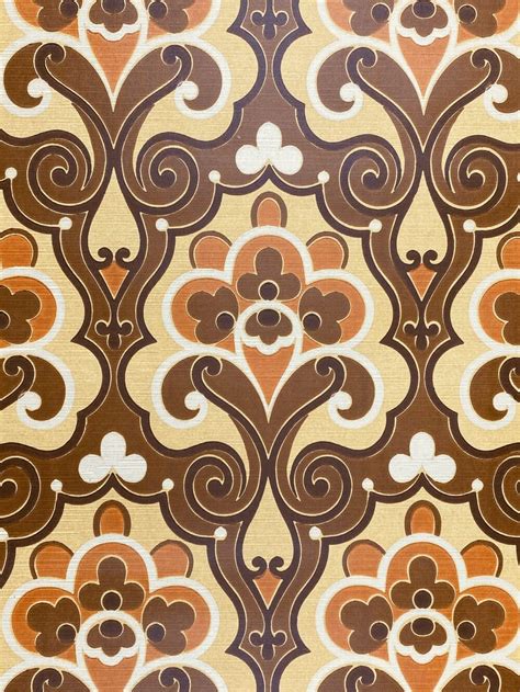 Vintage Wallpapers - Online Shop | Vintage Geometric Wallpaper Brown…