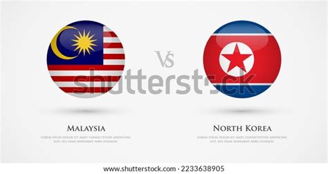 Malaysia Vs North Korea Country Flags Stock Vector (Royalty Free ...