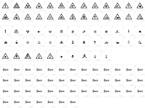 Fonts Vector Iso 7010 Warning Sign Font – Free Download