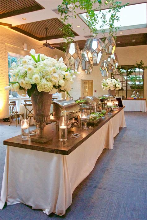 Rustic Elegant Wedding Reception Decor | Unique Food Station Catering Display | Wedding buffet ...