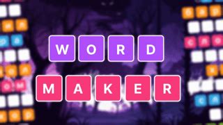 Word Maker 🕹️ Play Now on GamePix