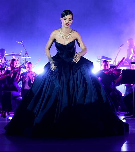 Rihanna wears Zac Posen – First Annual Diamond Ball for the Clara Lionel Foundation Performance ...