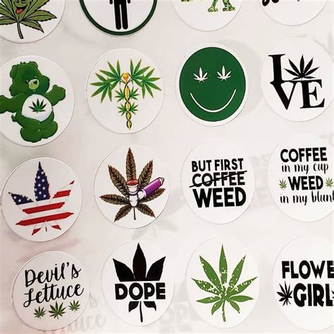 Cannabis Weed Decals Weed Stickers Marijuana Decals | Etsy