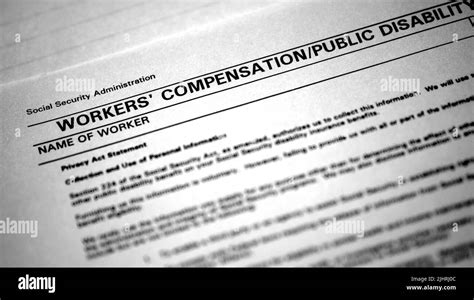 Workers compensation forms injured on the job and seeking help Stock Photo - Alamy