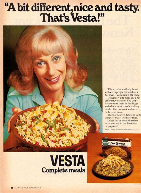 Vesta Meals - Family Circle 1974. | Hot meals, Food ads, Just cooking