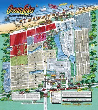 Ocean Lakes Family Campground map | Visit myrtle beach, Beach camping, Camping locations