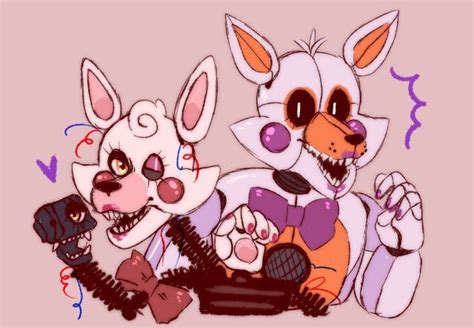 mangle and lolbit ! - fivenightsatfreddys | Fnaf characters, Anime fnaf, Fnaf art