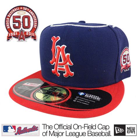 new era 50th 60s LA angels halo top fitted hat cap