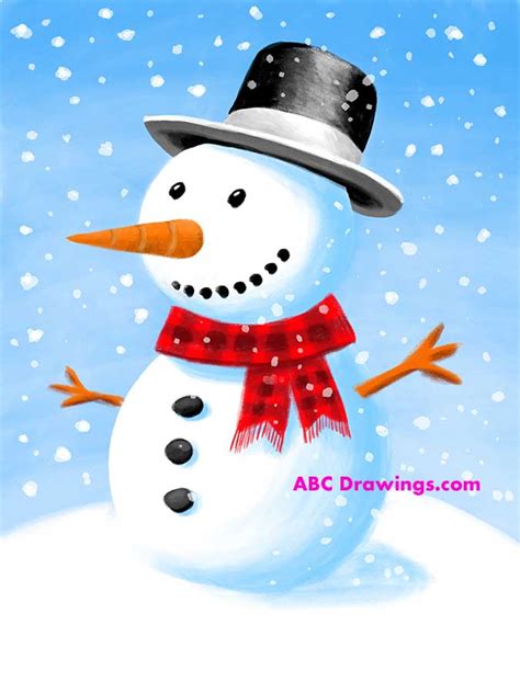 How to Draw a Snowman | Easy Step-by-Step Art Activity & Video Tutorial ...