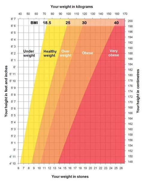 Printable Bmi Chart Nhs