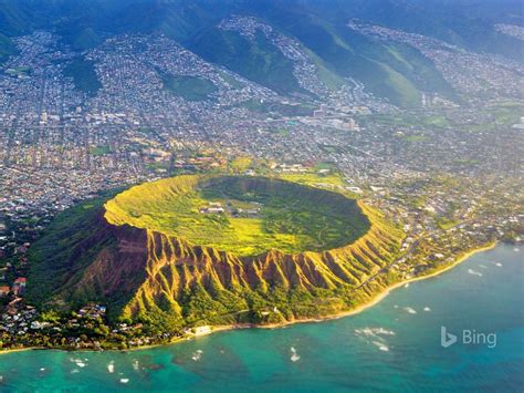 Vue aérienne Oahu Hawaii-2016 Bing Fond d'écran Aperçu | 10wallpaper.com