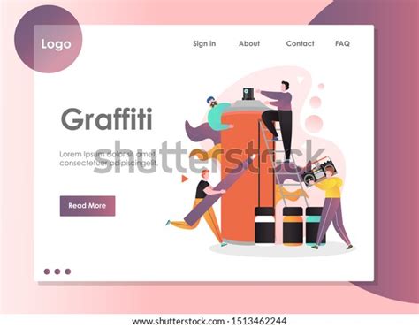 Graffiti Vector Website Template Web Page Stock Vector (Royalty Free ...