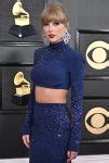 Taylor Swift Shines in Glittering Midnight Blue Dress at the 2023 Grammy Awards