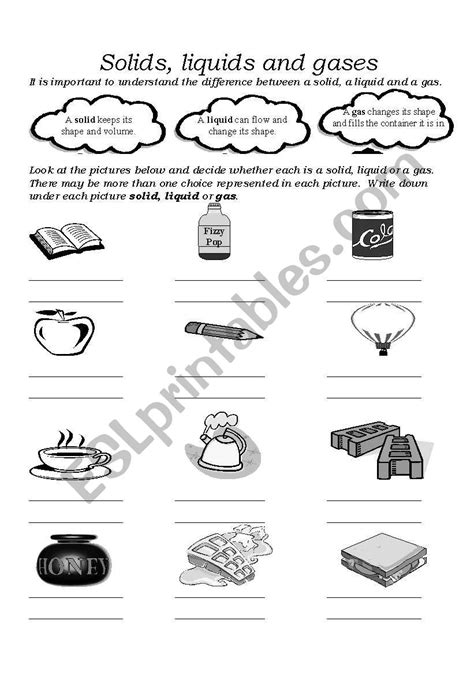 Solid Liquid Gas Worksheet – Imsyaf.com