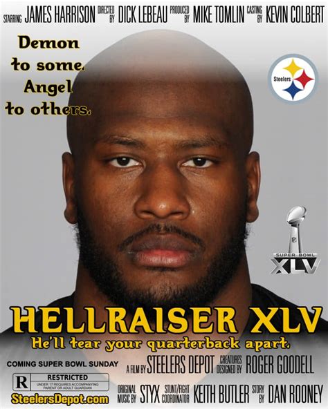 James Harrison Hellraiser XLV Super Bowl Movie Poster - Steelers Depot