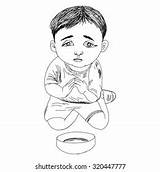 Beggar Sprite Holding Cartoon White Cup Illustration Drawing Clipart  sketch template