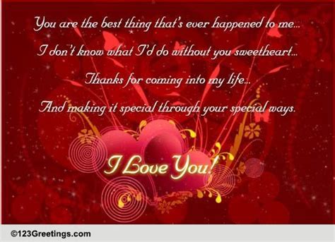 Thanks Sweetheart! Free For Your Love eCards, Greeting Cards | 123 Greetings