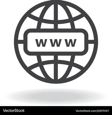 Internet http address icon Royalty Free Vector Image