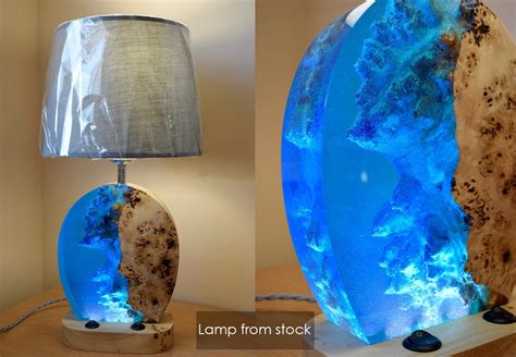 Made to Order Epoxy Lampresin Lampwood Lampbedside - Etsy Canada | Lamps living room, Wood lamps ...