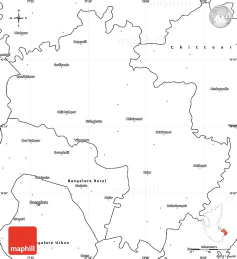 Blank Simple Map of Kolar