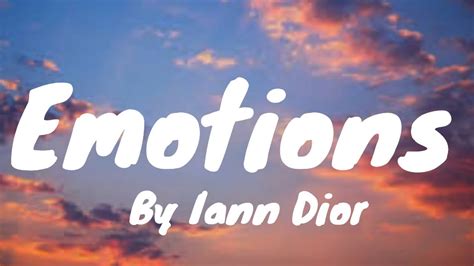 Emotions (Lyrics) - Iann Dior - YouTube