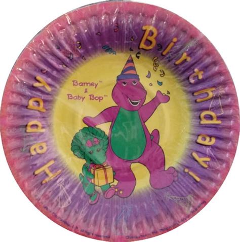 Barney Vintage 1999 Extra Small Ridged Paper Plates (6ct) - Walmart.com