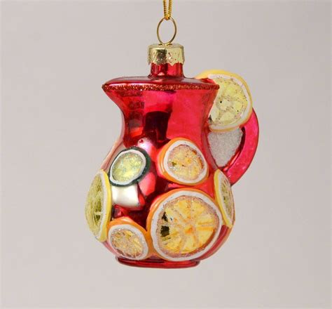 SANGRIA PUNCH SPANISH REFRESHMENT SPAIN GLASS CHRISTMAS ORNAMENT NEW ...