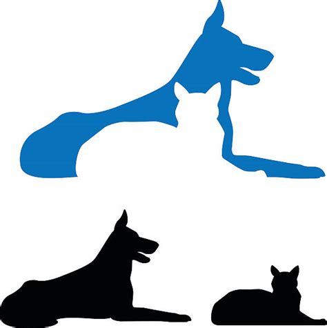 Silhouette Of A Dog Lying Down Illustrations, Royalty-Free Vector ...