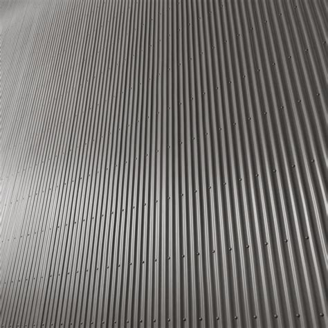 Corrugated Metal Cladding Panel Texture, Grey - Poliigon