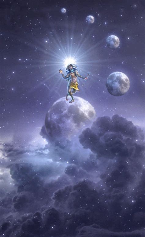 Lord Shiva as Nataraj in Cosmic Galaxy in creative art painting wallpaper | Amazing nature ...