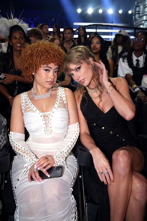 Ice Spice Wears White Dress, Hangs With Taylor Swift at 2023 VMAs