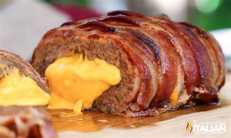 Cheese Filled Meatloaf wrapped in Bacon | Baconcoma.com