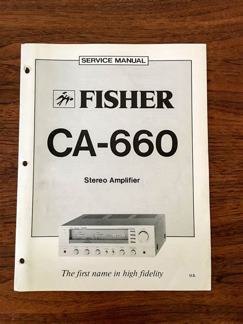 Fisher CA-660 Integrated Amplifier Service Manual *Original* – Vintage Audio Store - Vintage ...