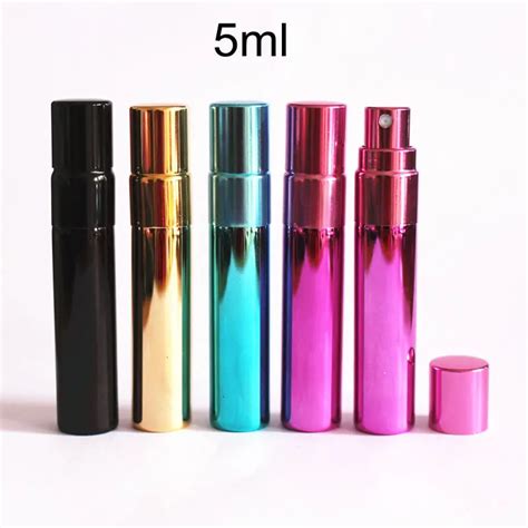 sambette 50pcs 5ml sample glass vial perfume tube test bottle mist spray bottle empty cosmetic ...