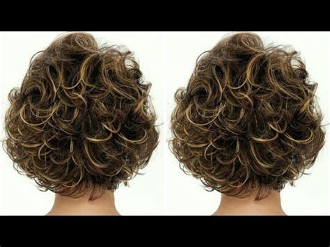 Curly Long Stacked Bob Hairstyles