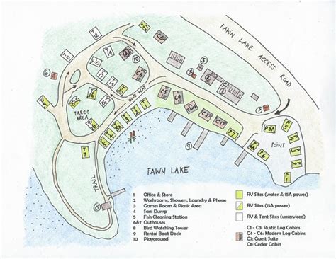 site map - Fawn Lake Resort