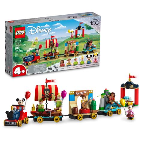 LEGO Disney 100 Celebration Train 43212 Building Toy, Imaginative Play, Fun Birthday Gift for ...