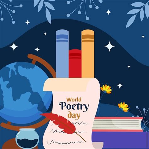 Premium Vector | Poetry day concept