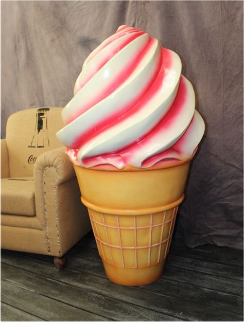 Huge Soft Serve Swirl Ice Cream Cone Business Floor Display - The Kings Bay